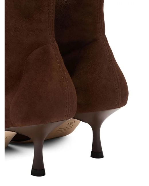 Stuart Weitzman Brown Madison Suede Ankle Boots