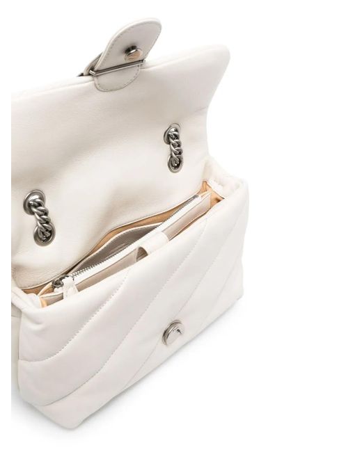 Pinko White Classic Love Bag Puff Maxi Quilt
