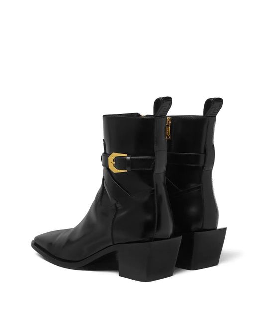 Versace Black 70Mm Angelo Chelsea Boots for men