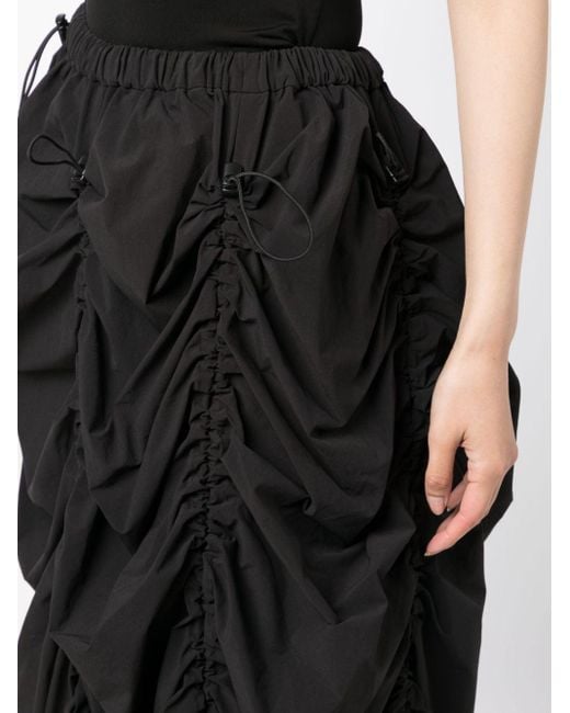 Junya Watanabe シャーリング スカート ブラック | Lyst