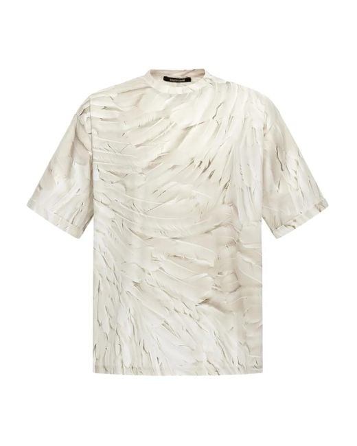 メンズ Roberto Cavalli プリント Tシャツ White