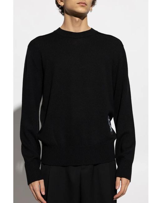 Burberry Black 100% Wool Sweater for men