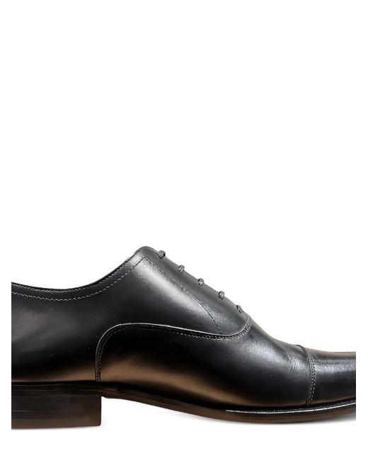Pertini Black Leather Derby Shoes for men