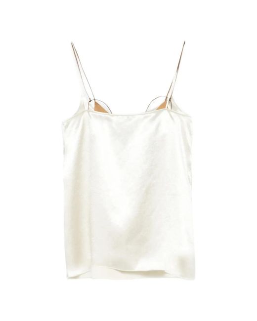 Alysi White Strapless Top