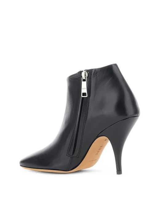 Jude Black Credo Pointed-Toe Ankle Boots