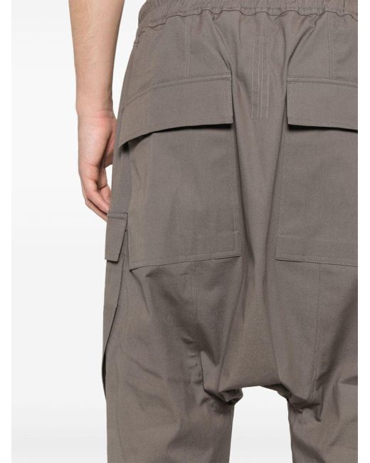 Rick Owens Gray Drop-crotch Tapered Trousers for men
