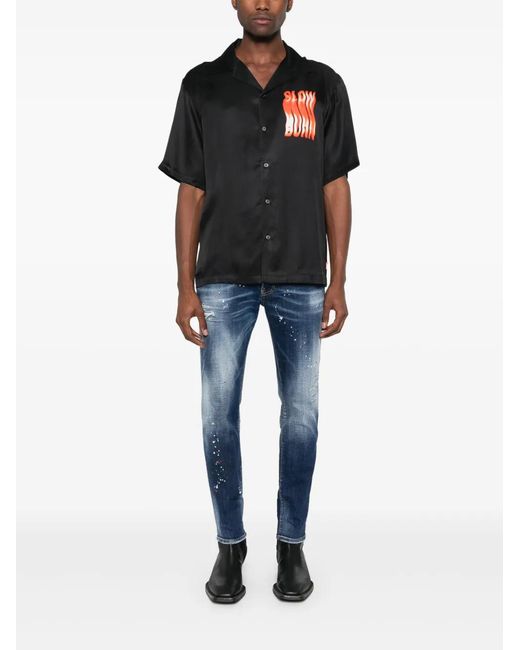 DSquared² Blue Medium Easy Wash Skater Jeans for men