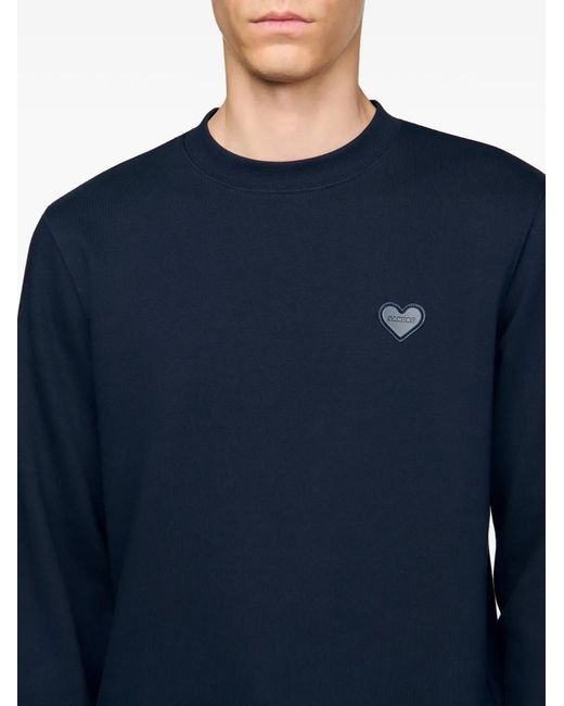 Sandro Blue Heart Patch Crewneck for men