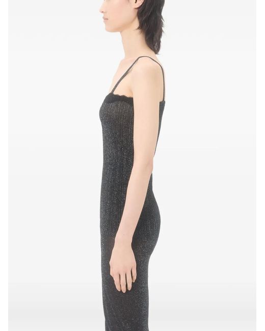 Valentino Garavani Black Lurex Knit Top