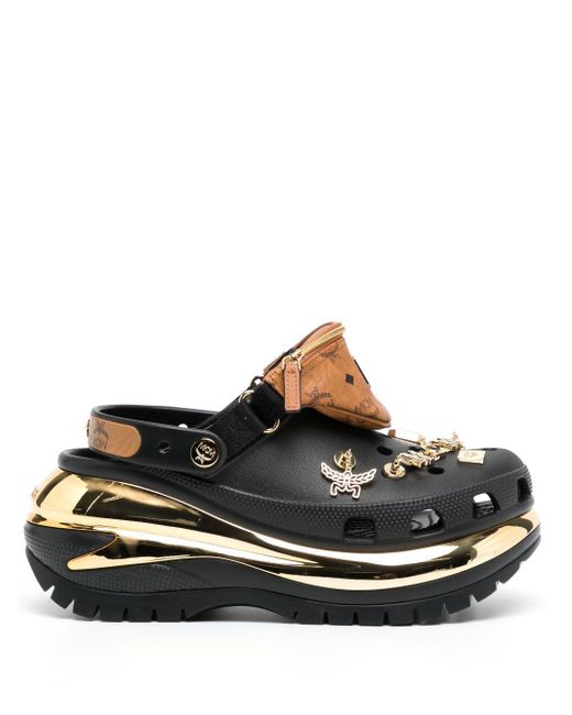 MCM Black X Crocs Mega Crush Clogs
