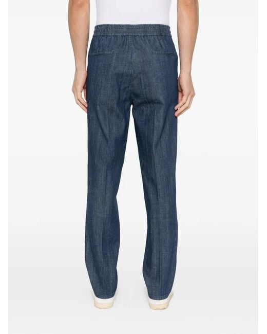 Brunello Cucinelli Blue Denim Pants for men