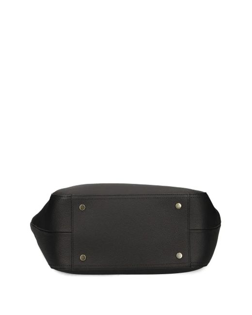 Boss Black Large Logo-Lettering Leather Tote Bag