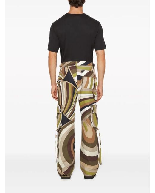 Pantalones cargo con estampado Iride Emilio Pucci de hombre de color White