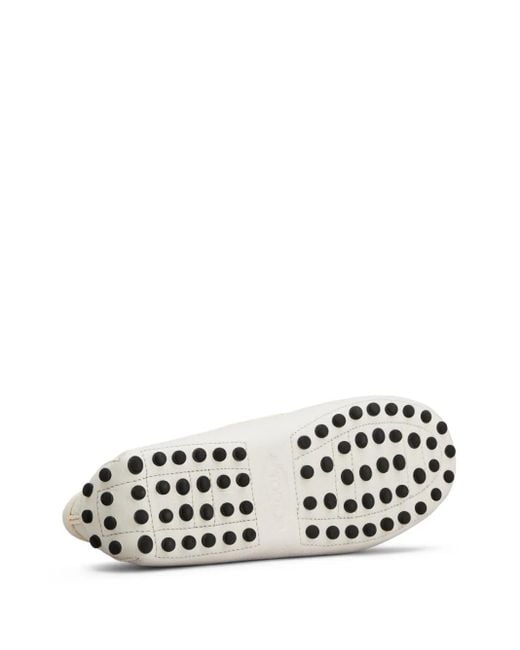 Tod's White Gommino Loafers