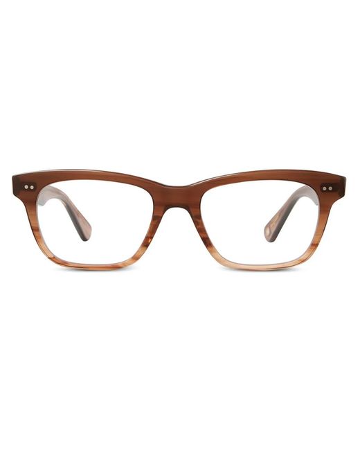 Garrett Leight Brown Brille Mit Eckigem Gestell