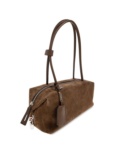 Max Mara Brown Holdallsling Suede Shoulder Bag