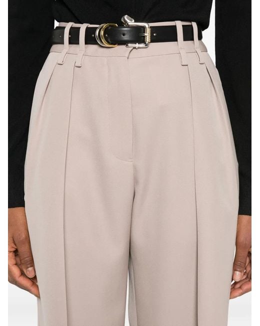 Jil Sander White Pleated Trousers