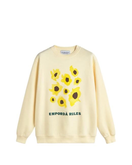 LES HÉRITIERS Yellow X Mas Sorrer Girasols Sunflowers Crew-Neck Sweatshirt