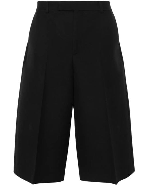 Gucci Black Wide-Leg Cropped Trousers for men