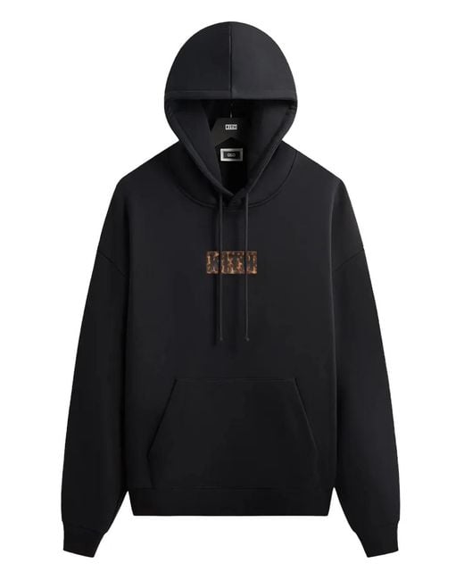 Kith Black Logo Appliqué Hoodie for men