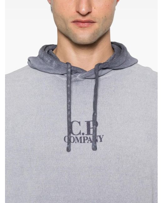 Sudadera con capucha y logo C P Company de hombre de color Gray