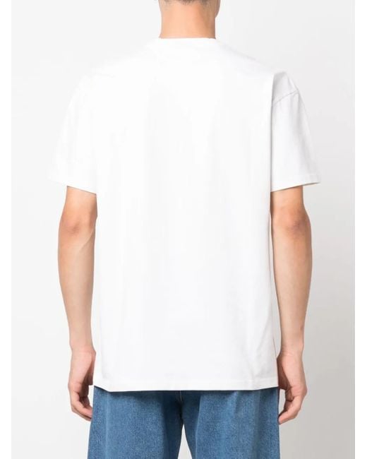 Carhartt White Embroidered-Logo Cotton T-Shirt for men