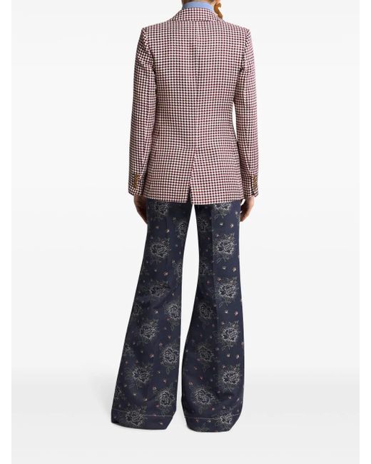 Etro Jack Met Pied-De-Poule Print in het Multicolor