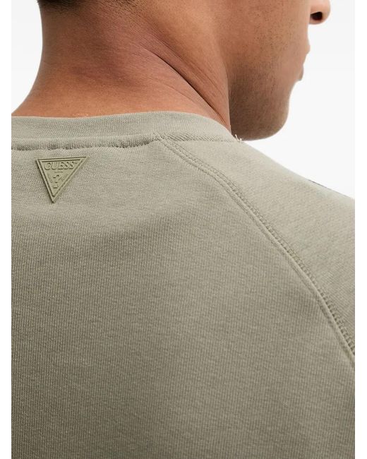 Guess Gray Logo-Embossed Sweatshirt for men