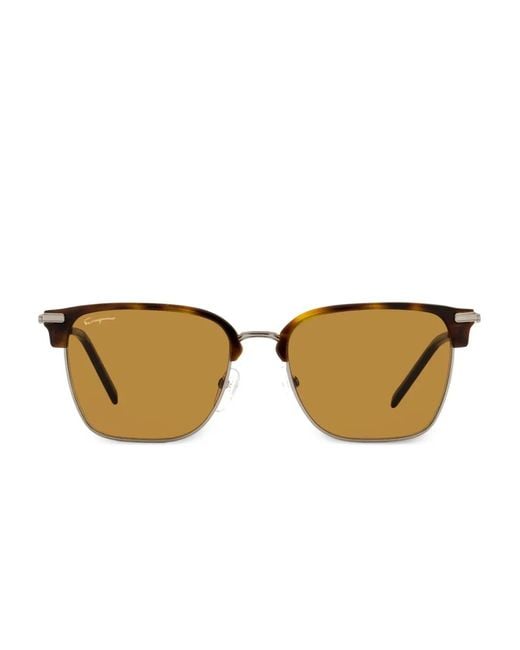 Ferragamo Eyewear Brown Tortoiseshell-Frame Sunglasses for men