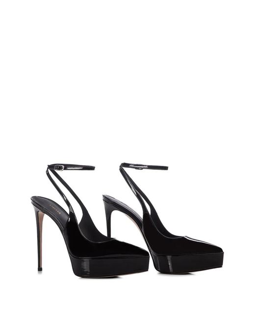 Le Silla Black Uma Platform Pumps