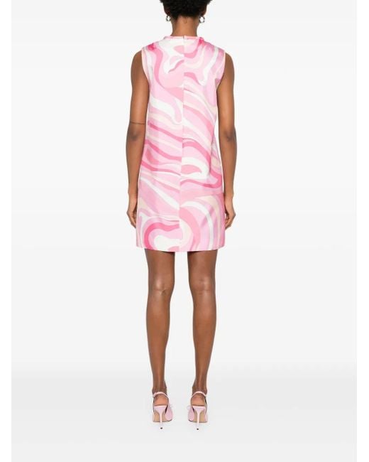 Emilio Pucci Pink Iride-Print Mini Dress