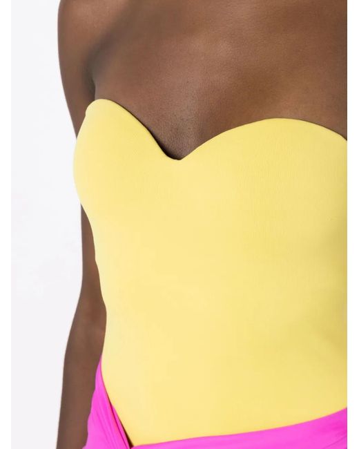 Amir Slama Yellow Strapless Tube Top