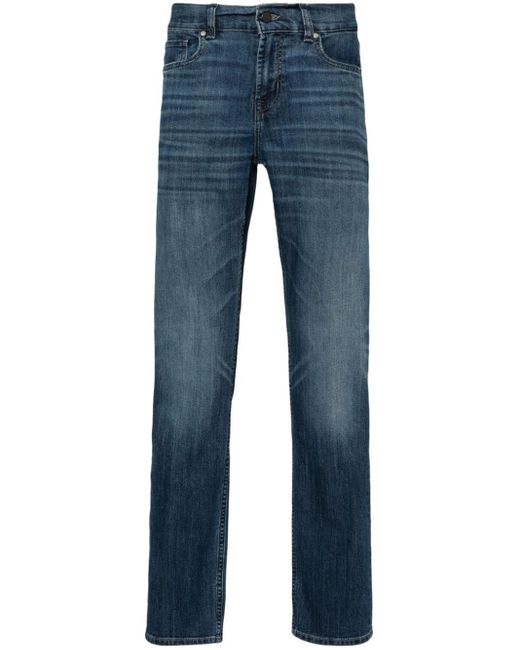 7 For All Mankind Halbhohe Slimmy Flash Jeans in Blue für Herren