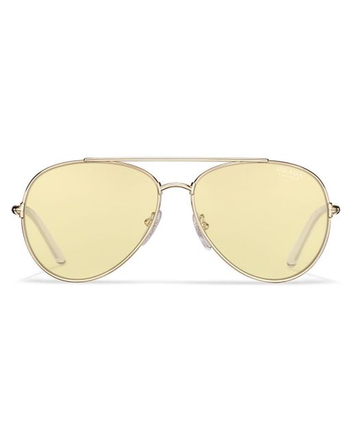 Prada Yellow Decode Pilot Sunglasses