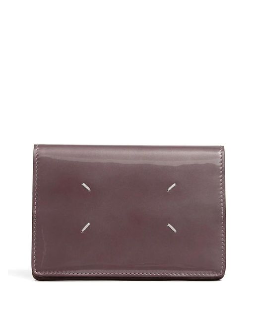 Maison Margiela Purple Four-Stitch Detail Passport Cover