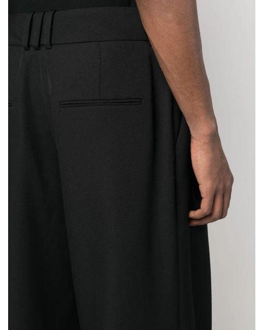 Balmain Black Wide-Leg Tailored Trousers for men