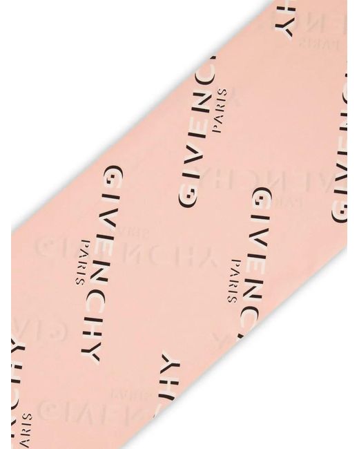 Givenchy Pink Maxi Shadow Logo-Print Bandeau Scarf