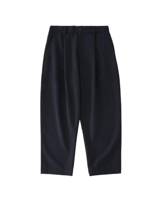 Studio Nicholson Blue Pantalon À Design Plissé for men