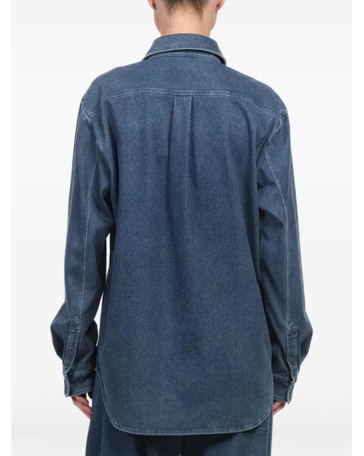 Tibi Blue Collared Denim Shirt