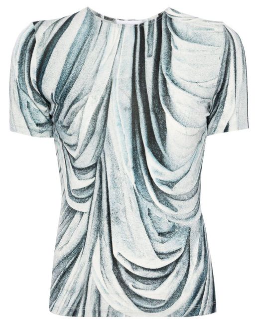 Camiseta con estatua estampada Rabanne de color Blue