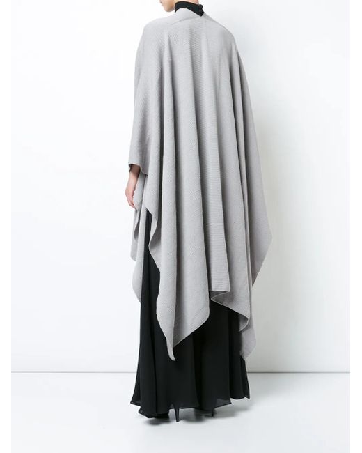 Voz Gray Draped V-Neck Cape