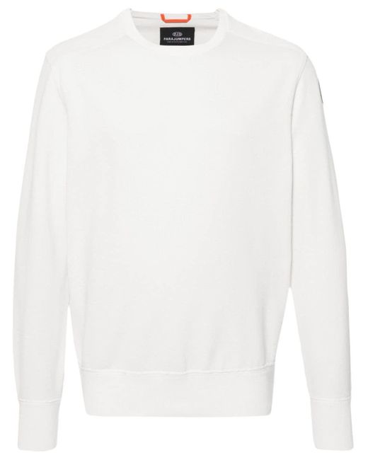 Parajumpers White Lonny Knitted Jumper for men