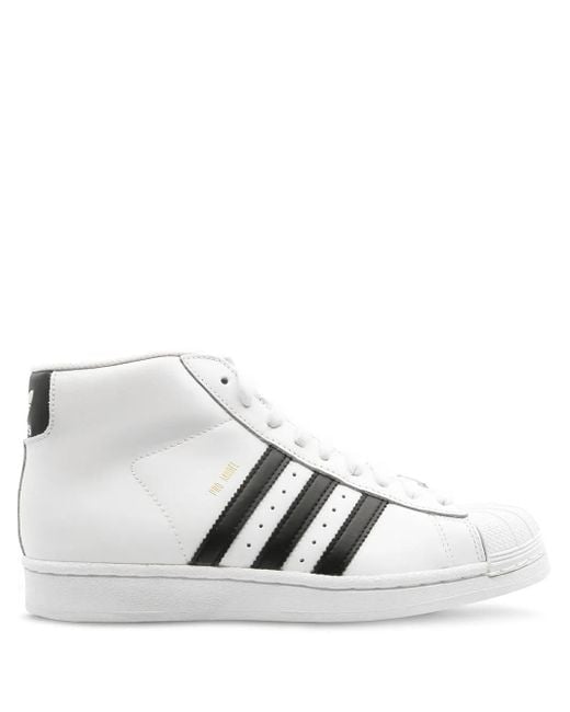 Adidas White Pro Model J Sneakers