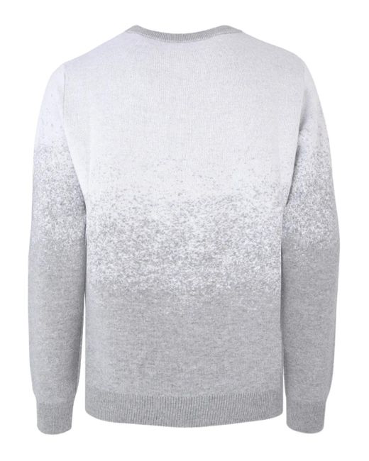 Peserico Gray Ombre-Effect Crewneck Sweater for men