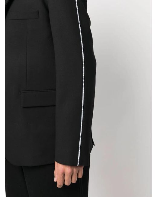 VTMNTS Black Single-Breasted Wool Blazer for men