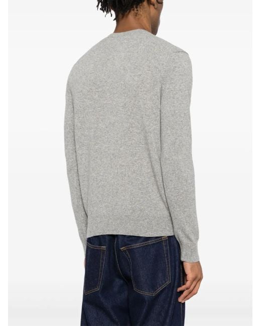 COMME DES GARÇONS PLAY Gray Wool Cardigan