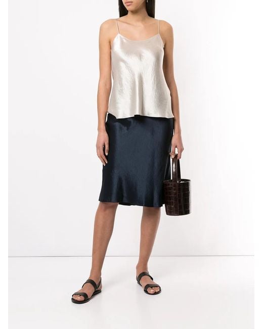 Vince White Flowing Blouse With Adjustable Straps