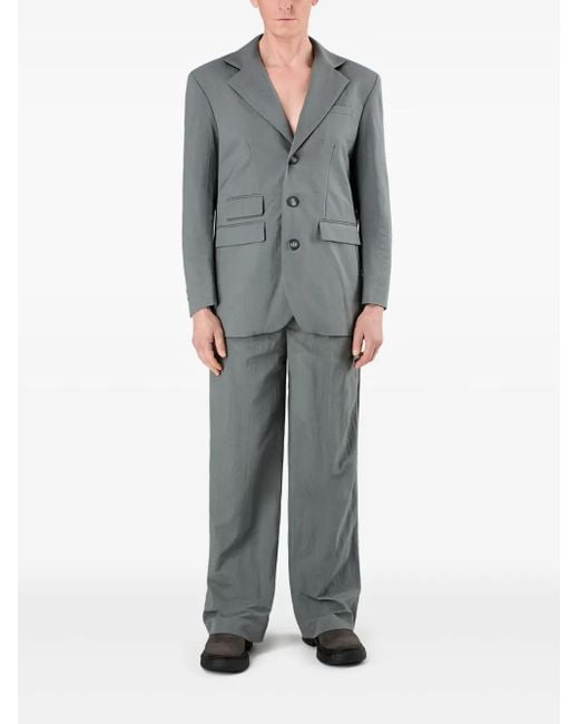CAMPERLAB Gray Single-Breasted Blazer