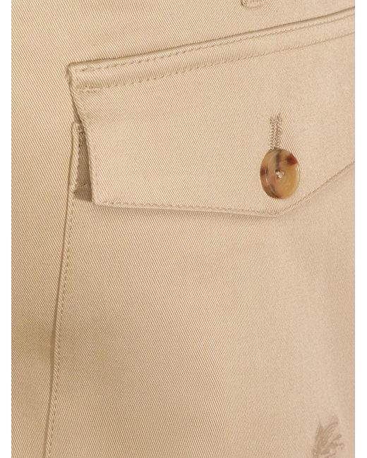Etro Natural Patch-Pocket Cargo Pants for men