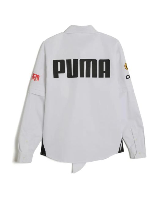 PUMA Gray X A$Ap Rocky Layered Pit Crew Button-Down Shirt for men
